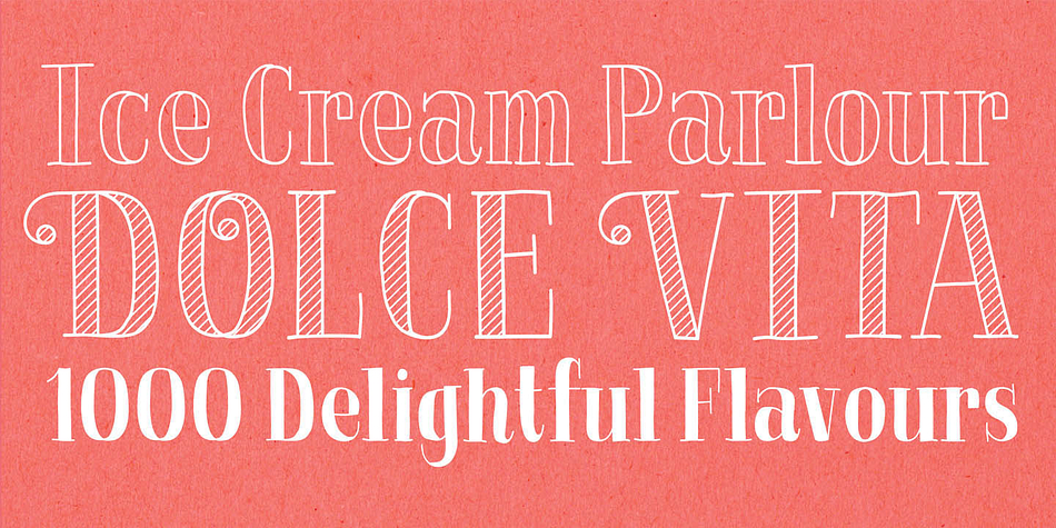 Emphasizing the favorited La Chic font family.