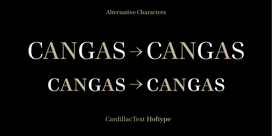 Cardillac Text is a a sixteen font family.