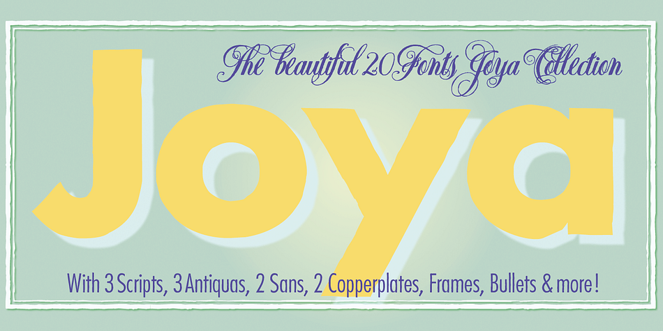 Joya font family example.