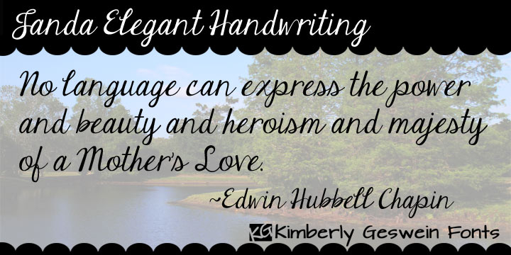 Displaying the beauty and characteristics of the Janda Elegant Handwriting font family.