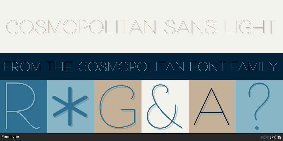 Cosmopolitan Sans Light Font