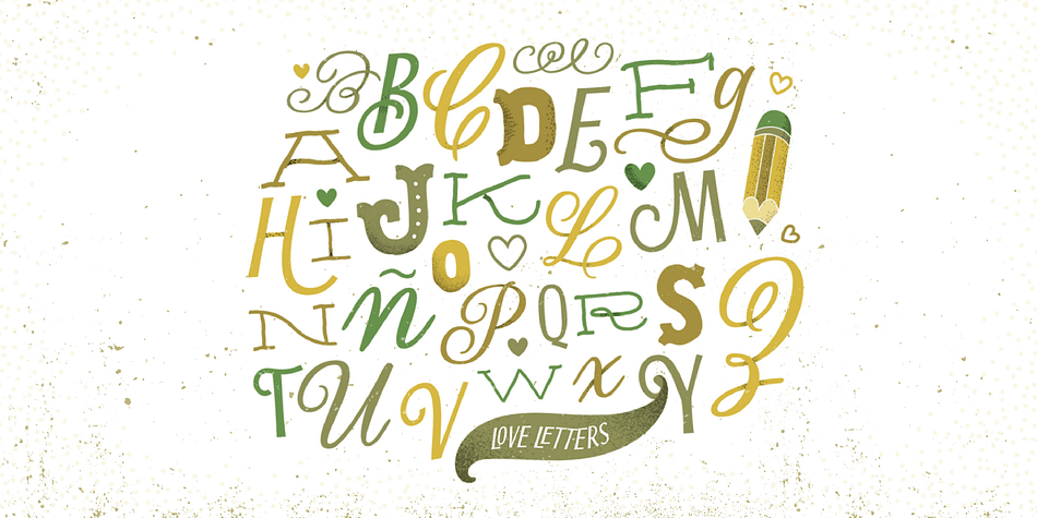 Scrapbooker font family sample image.