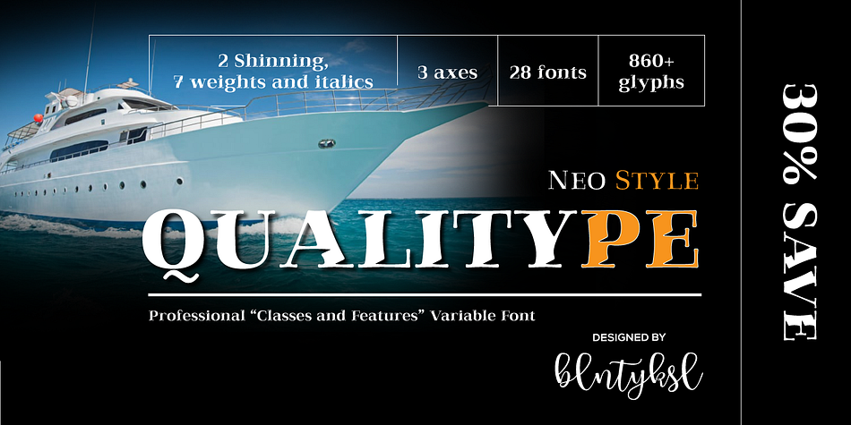 Qualitype Neo Dark Light Font
