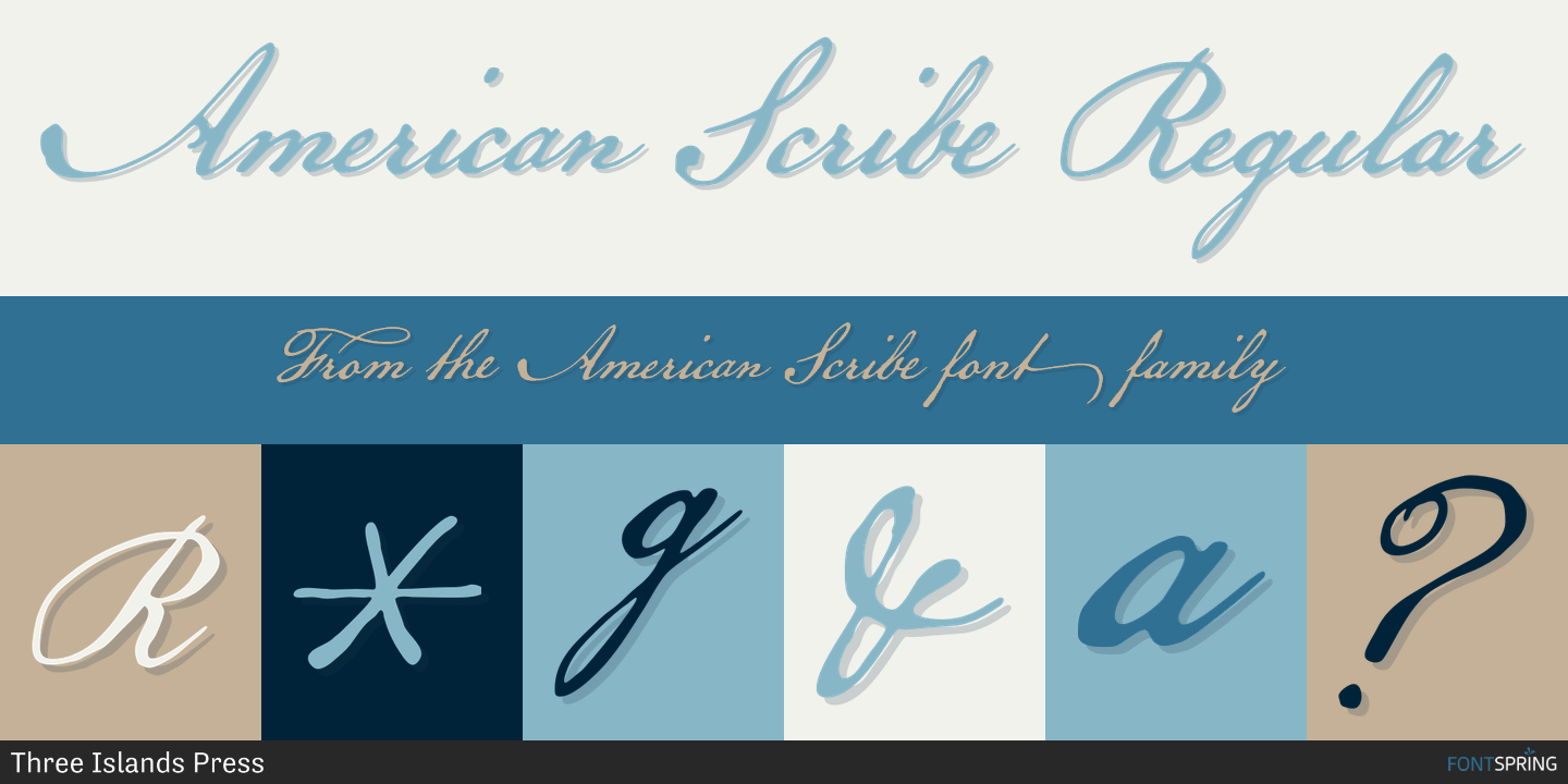 Fonts similar to American Scribe