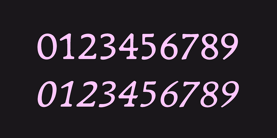 Likewise, shapes such as serifs that are commonly replicated in current practice, are individually crafted, rendering a vibrant, lively text.