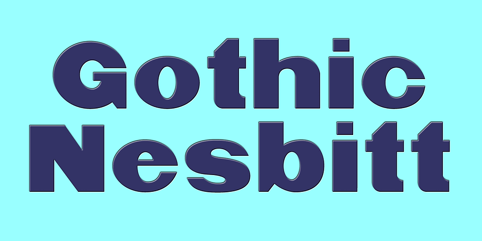 Gothic Nesbitt is a heavy display sans.