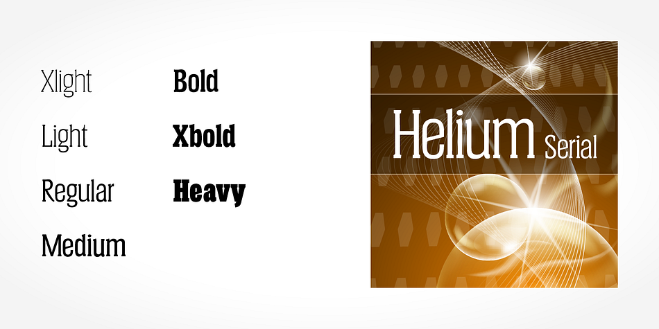 Highlighting the Helium Serial font family.