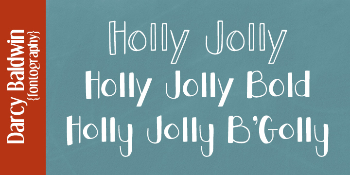 Displaying the beauty and characteristics of the DJB Holly Jolly font family.