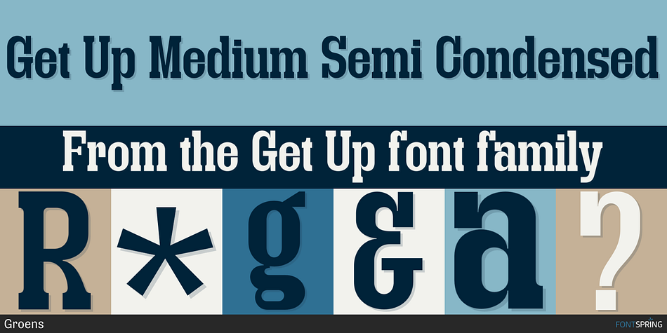 Get Up Medium Semi Condensed Font