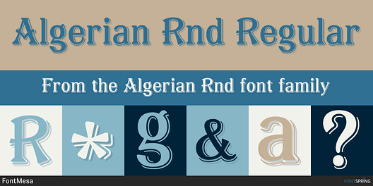 Fonts similar to Algerian Rnd