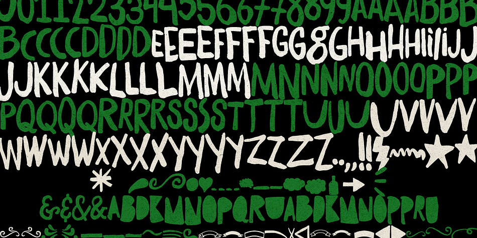 Displaying the beauty and characteristics of the Daft Brush font family.