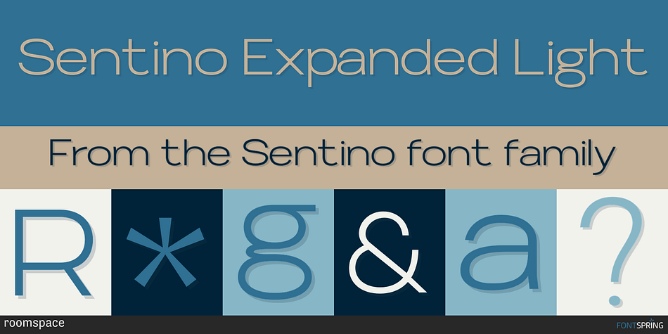 Sentino Expanded Light Font