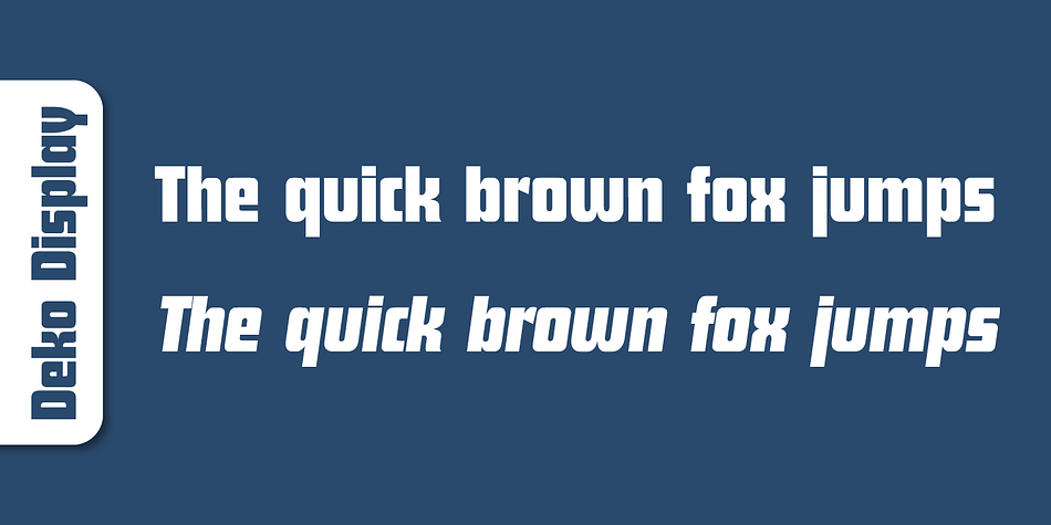 Deko Display Serial font family example.