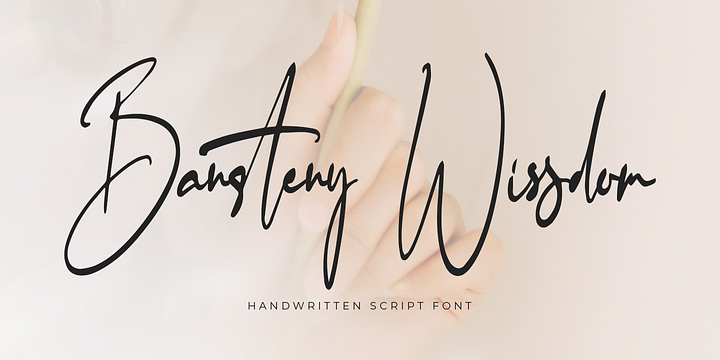 Bansteny Wissdom font family by Mega Type