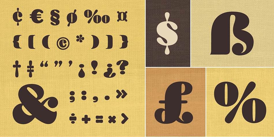 Cafe Brasil font family example.