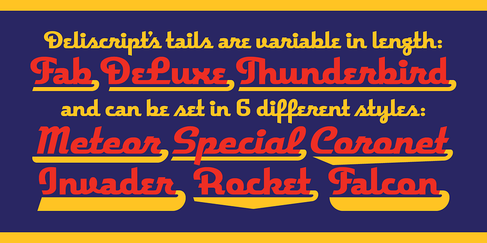 Displaying the beauty and characteristics of the Deliscript font family.