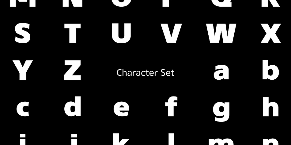 The balanced proportions of each character demonstrate great legibility at both small and large scale.