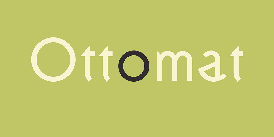 Ottomat started out as an experiment with basic geometric shapes and how these can be applied to a text face design.