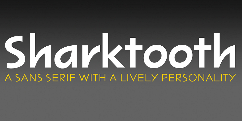 Displaying the beauty and characteristics of the Sharktooth font family.