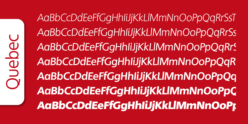 Emphasizing the popular Quebec Serial font family.