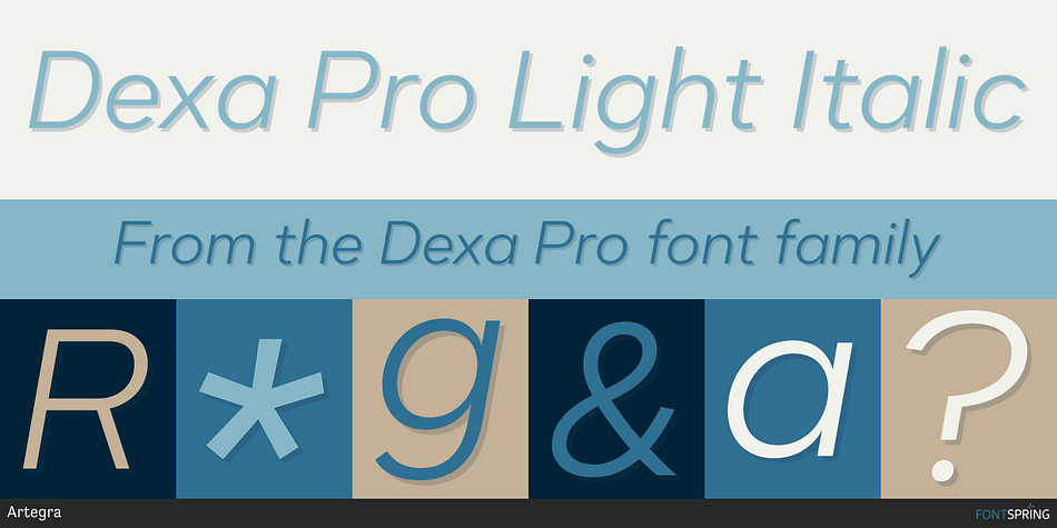 Dexa Pro Light Italic Font