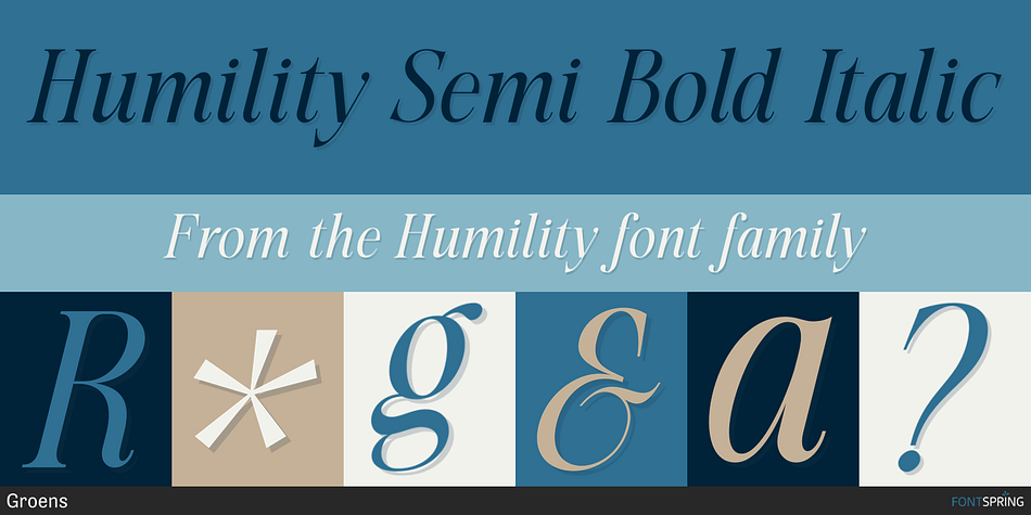 Humility Semi Bold Italic Font