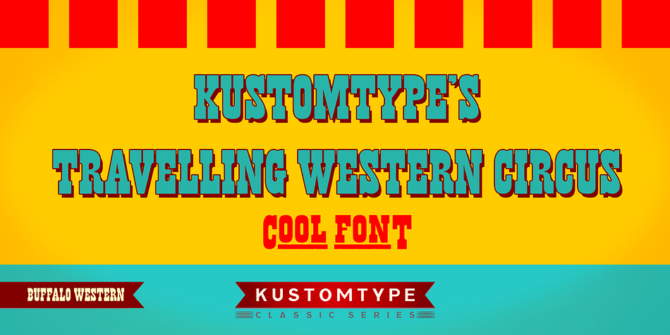 Displaying the beauty and characteristics of the Buffalo Western font family.