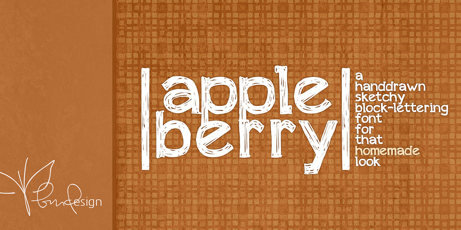 Appleberry is a sketchy hand-drawn block-lettering font perfect for that homemade look!