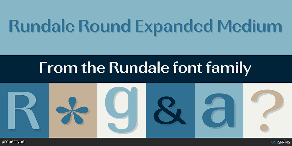 Rundale Round Expanded Medium Font