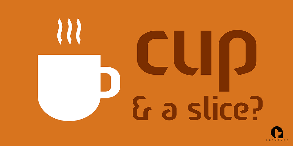 Sliced Open font family example.