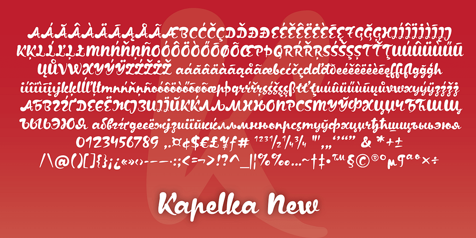 Highlighting the Kapelka New font family.