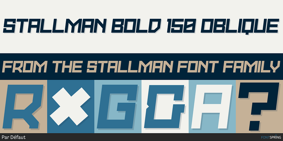 Stallman Bold 150 Oblique Font