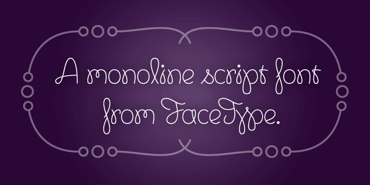 Lignette Script is an elegant monoline font consisting of 535 glyps, with a wide range of languages covered (including greek) and 71 beautiful ligatures included Ð please make sure to use applications that support OpenType features.