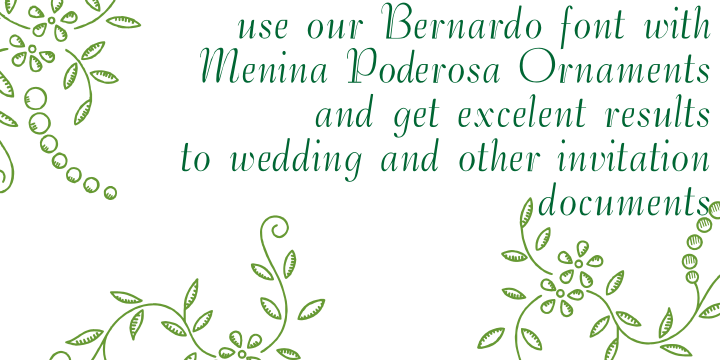 Menina Poderosa Ornaments is a  single  font family.