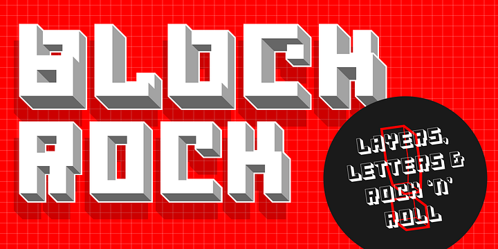 Blockrock font family by Viktor Nübel Type Design