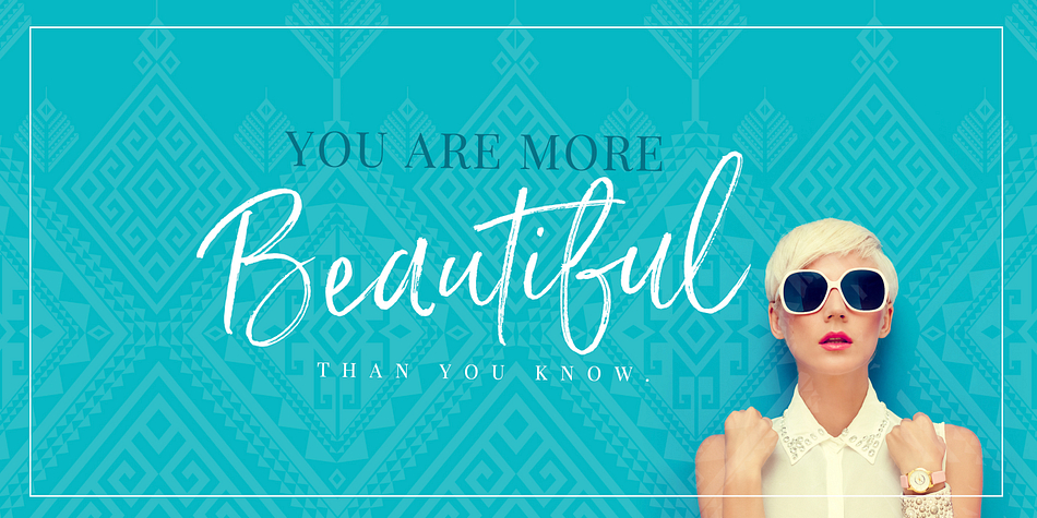 Saturday Script font family example.