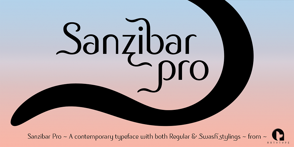 Highlighting the Sanzibar font family.