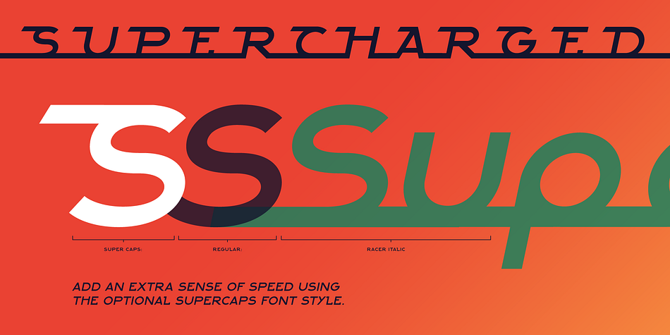 Alpha Strada font family example.