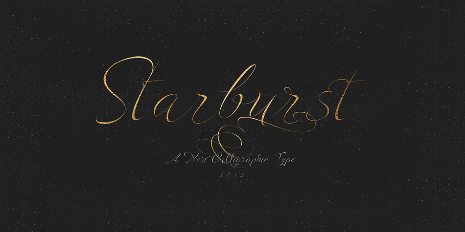 Starburst is a gestural light script, created initially with an oblique nib for Copperplate and pencil.