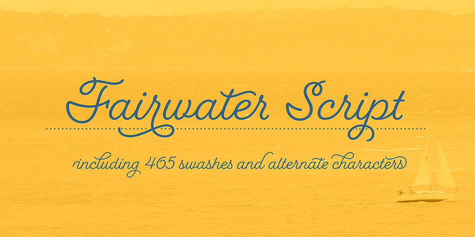 Fairwater’s aesthetic derives from three sources: the cursive handwriting styles popularized in the early to mid 1900s, the simplified, forgiving letterforms of tattoo lettering – and the pictorial themes that informed early-to-mid 20th-century naval tattoos.