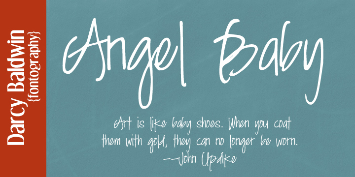 Displaying the beauty and characteristics of the DJB Angel Baby font family.