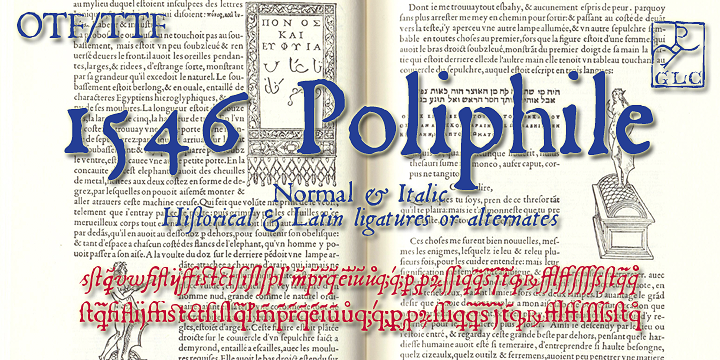 Displaying the beauty and characteristics of the 1546 Poliphile font family.