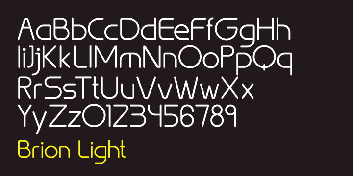 Displaying the beauty and characteristics of the Brion font family.
