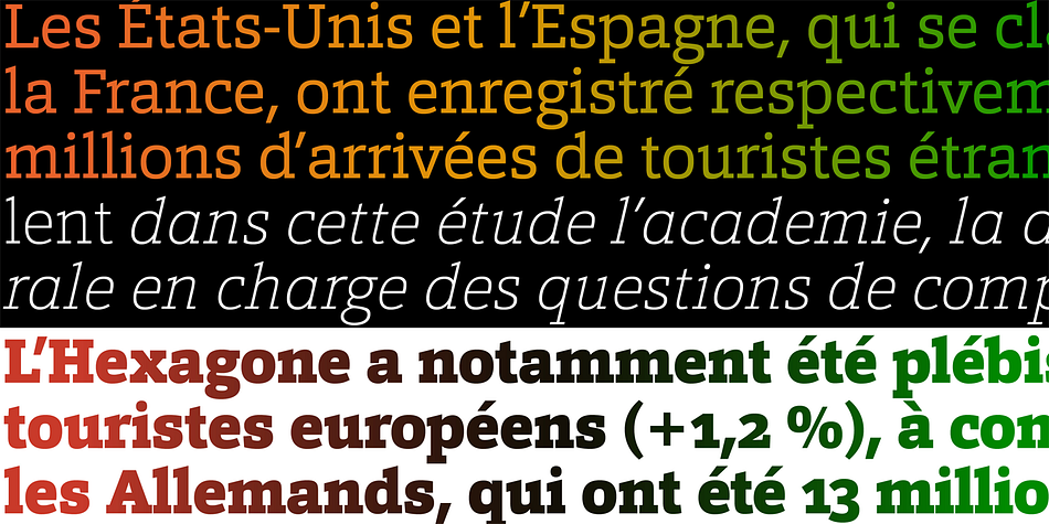 The Calanda family consists of 16 styles and comes in OpenType format with extended language support.