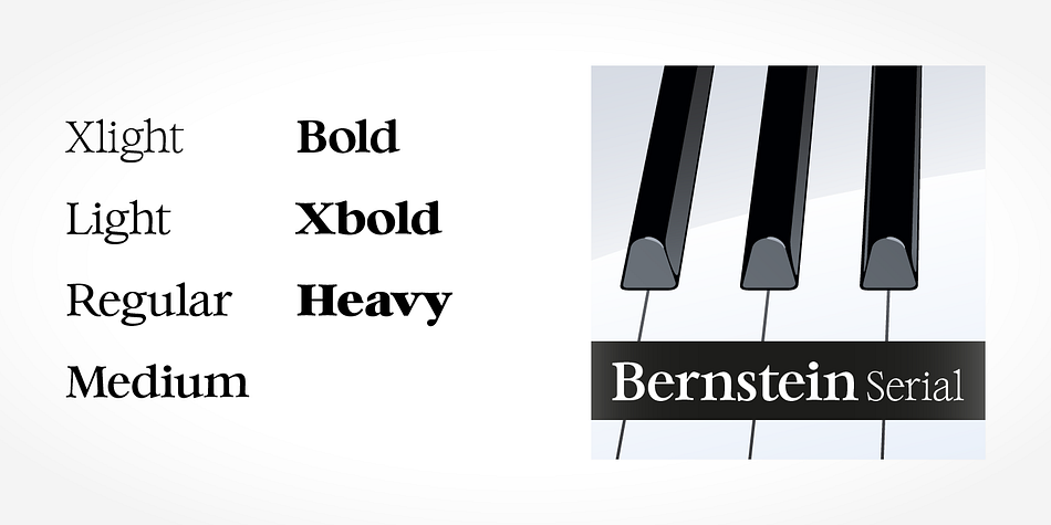 Highlighting the Bernstein Serial font family.