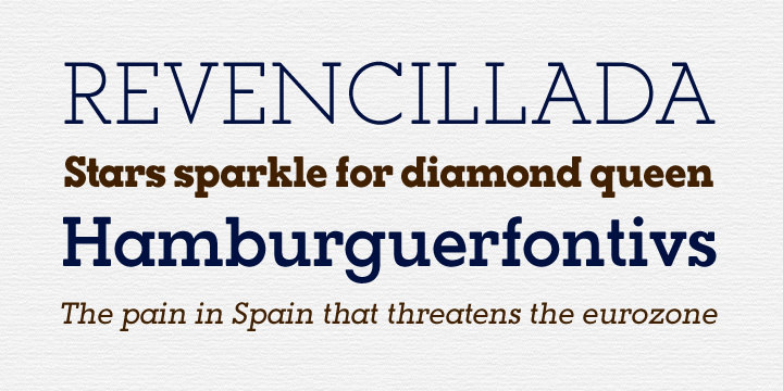 Paralex font family example.