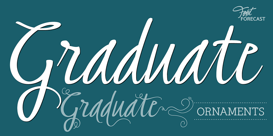 Displaying the beauty and characteristics of the Graduate font family.