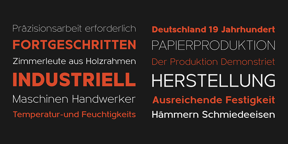 Emphasizing the favorited Metrisch font family.