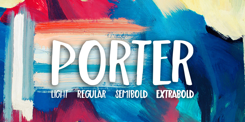 Displaying the beauty and characteristics of the Porter font family.