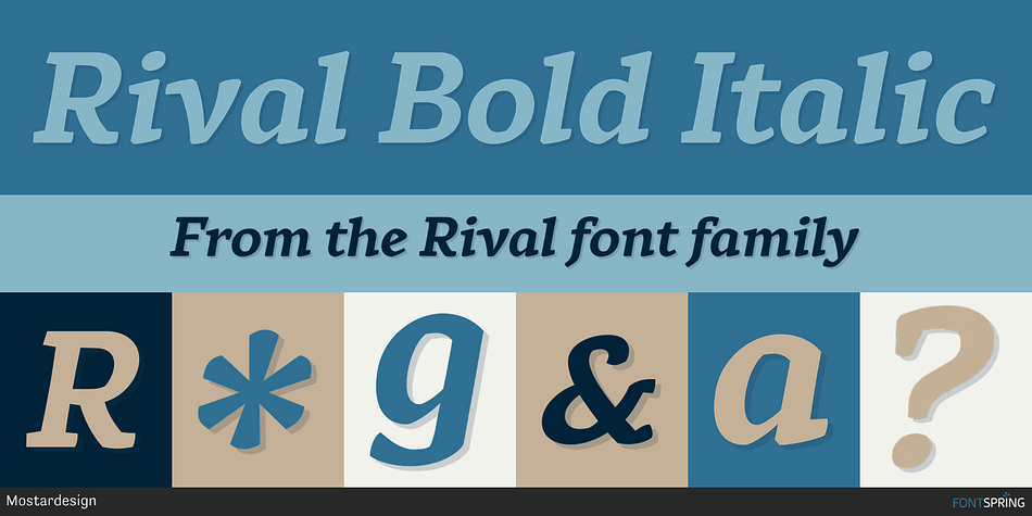 Rival Bold Italic Font